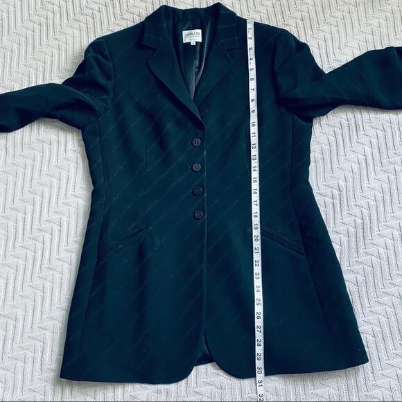 NWOT Armani black pinstripe blazer - Picture 9 of 9